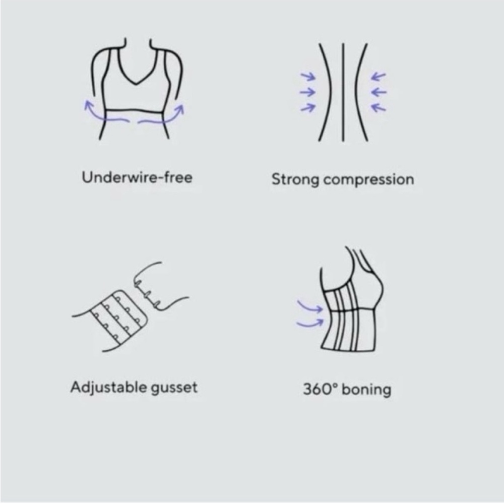 Honeylove Black Boldness Bodysuit 2X- jet black. - Picture 6 of 7